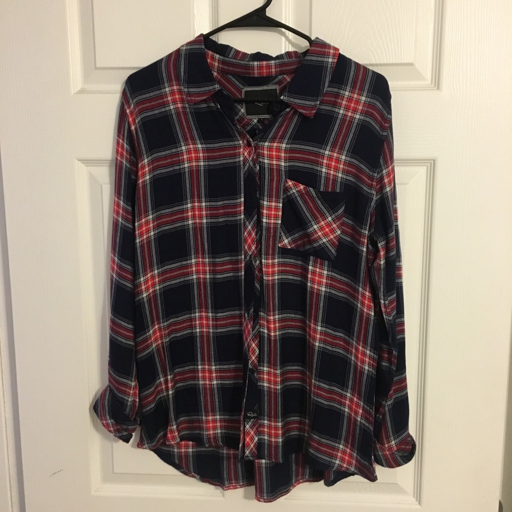 Rails Navy, Red & White Plaid Button-Down Shirt
